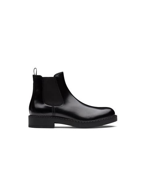 prada rubber chelsea boot men suede|Prada brushed leather Chelsea boots.